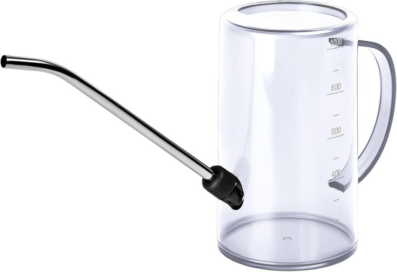 VKPLITE Plastic Watering Can - with Long Spout - 1/4 Gallon - 34 Oz - Whte - Image 1